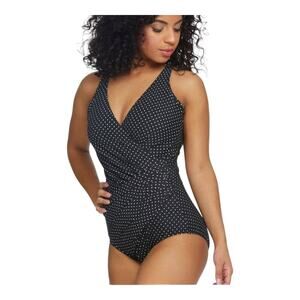 Miraclesuit Pin Point Oceanus Underwire One Piece Swimsuit